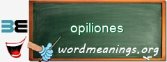 WordMeaning blackboard for opiliones